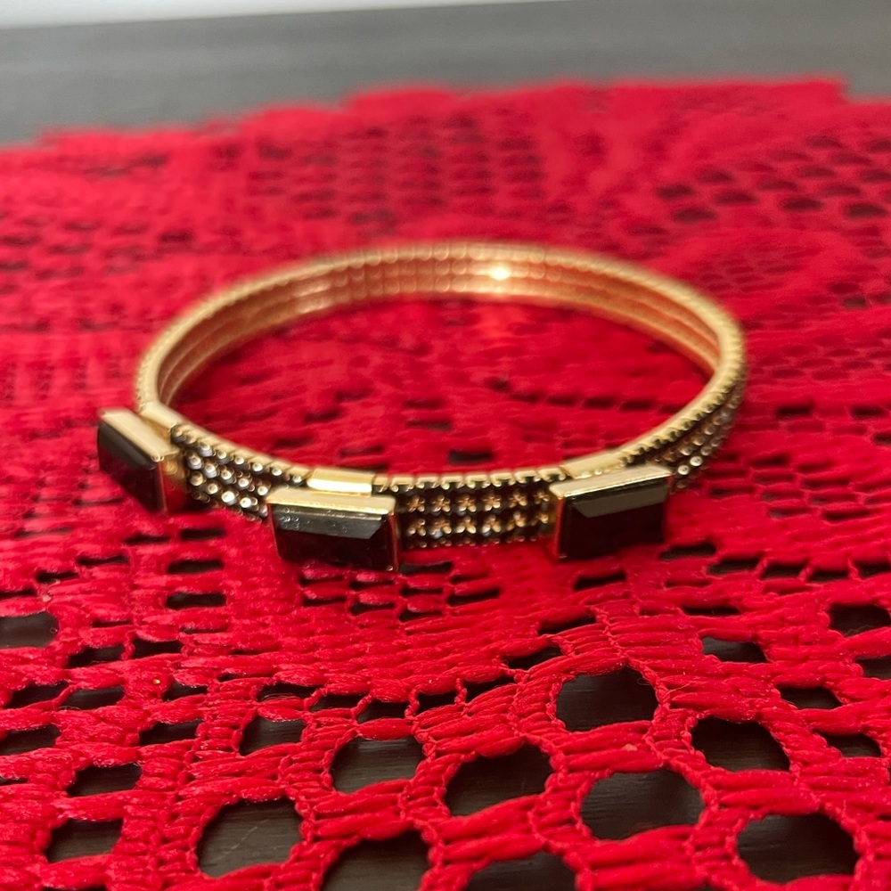 Goldtone and Black Women's Bracelet